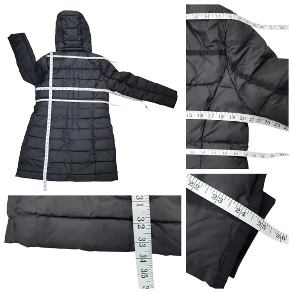 Denver Hayes Lightweight Puffer Jacket Black Hooded Winter Warm Women’s Large - Picture 15 of 17
